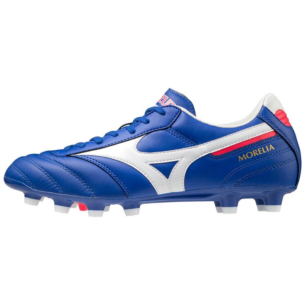 Men's Mizuno Football Boots Blue/White Morelia II Pro Shoes - P1GA201325